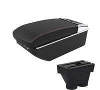 YUQUDGELKY Pour Peugeot 208 2012-2018 Boîte D'accoudoir Central Boîte De Rangement Accessoires Auto Pièces De Rétrofit Support Auto Cendrier(A1 Noir rouge 7USB)