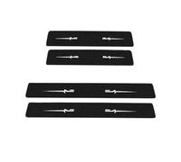 YUQUDGELKY pour Renault pour Clio Plaque Protection Seuil Porte Autocollants Contre Rayures Pare-Chocs Coffre Bandes pour Pédale Voiture(4 seuils de Porte)