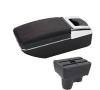 YUQUDGELKY Pour Renault Pour Duster Accoudoir Pour Dacia Pour Duster Boîtier D'accoudoir 2019-2024 Boîte De Rangement Console Centrale(A1 Noir rouge SANS USB)