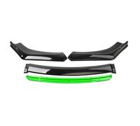 YUQUDGELKY pour Tenth pour Civic Generation Modification Voiture Universel Spoiler Lip Avant Motif Fibre Carbone Coin Anti-Collision Pare-Chocs(Vert et Noir)