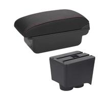 YUQUDGELKY Pour VW Pour Polo Accoudoir Pour VW Pour Polo 9N 3 Boîte D'accoudoir Auto 2002-2009 Pièces Retrofit Boîte De Rangement USB(C1 Noir rouge PAS d'USB)
