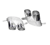 YUQUDGELKY Silencieux D'échappement Pour A6 A7 2016 2017 2018 Mise À Niveau S6 S7 Sortie Quadruple Embout En Acier Inoxydable(Argent)