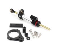YUQUDGELKY Support De Fixation Direction En Aluminium CNC Amortisseur Direction Moto Pour Street Triple 765S 765R 765RS 2017-2022(Silver-Black)