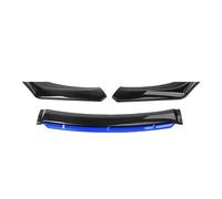 YUQUDGELKY Universal Voiture Spoiler Lip Pare-Chocs Avant Kit Carrosserie Splitter Diffuseur Rouge Noir Bleu Canard Plastique Modification Auto(Bleu)