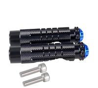 YUQUDGELKY Universel Pour Moto Antidérapant Efficace Rearset Repose Pieds Pédales Arrière Filetage Set Arrière (Black-Blue)