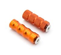 YUQUDGELKY Universelle M6 Pédale Moto CNC Racing Levier De Vitesse Pédale De Frein Manchon Repose-pieds Repose-pieds Moto(Orange)