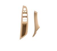 YUQUDGELKY Voiture pour B&MW Série 5 F10 F11 F18 520i 523i 525i 528i 535i Garniture Panneau D'accoudoir Porte Avant Intérieure Ensemble Poignée De Traction Remplacement Accessoires(Beige LHD 2PCS)