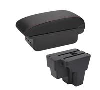 YUQUDGELKY Voiture pour Kia pour Rio LX Cerato Pièce De Rechange pour Accoudoir De Voiture Boîte De Rangement Amérique du Sud pour Kia pour STONIC Accessoires(B1 Noir Rouge 3USB)