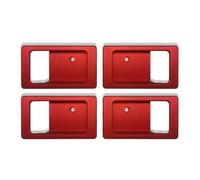 YUQUDGELKY Voiture pour L&and R&Over pour Defender 90 110 2004-2012 2013 2014 2015 2016 2017 2018 Couvercle De Décoration De Cuvette De Porte Intérieure De Voiture Accessoires(4 pièces Rouge)