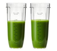 Yur1help 2 pcs Tasse de Rechange Compatible avec Nutri Ninja Auto-IQ Blender, 32oz Remplacement Cups Accessoires pour Ninja Mixeur