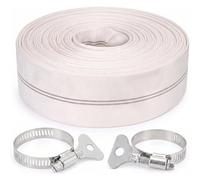 Yuragim Ø 1 1/4" - 32 mm, 10 m - Tuyau plat, Tuyau de refoulement avec Colliers de Serrage, pour pompe à eau, tuyau industriel renforcé pour irrigation jardin bassin piscine drainage flexible