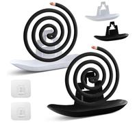 Yuragim Lot de 2 porte-spirales anti-moustiques, en forme de bateau, en forme de bateau, porte-bobine de moustique, support en métal pour l'intérieur et l'extérieur