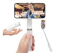 Yuragim Mini perche à selfie, portable de voyage, perche à selfie, extensible, support de téléphone portable, support de téléphone portable, perche à selfie pour Vlog, enregistrement vidéo, streaming