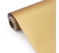 Yuragim Vinyle Adhésif Permanent Or Mat, 30,5 x 500 cm Rouleau Vinyle Thermocollant, Flex Thermocollant pour Tissus, Compatible avec Cricut, Silhouette Cameo, Décalcomanies, Décorations, vêtements