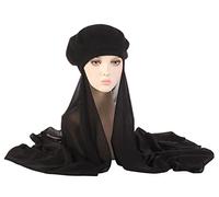 YURCI Béret pour femme - Foulard hijab musulman tendance - Chapeau châle enveloppant en tissu