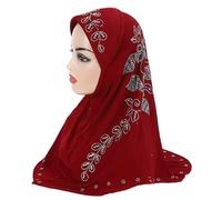 YURCI Hijab musulman une pièce pour femme châle cache-tête foulard turban strass