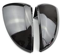 Yurefax 1 Paire de caches de rétroviseurs latéraux Noir Brillant for VW, Golf 7, Golf 7.5, Golf, R GTI, R-Line Capuchon de rétroviseur(Black Bright Black)
