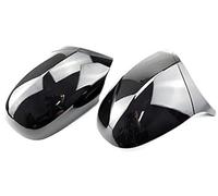 Yurefax 1 paire de couvercles rétroviseur voiture ABS, rétroviseurs latéraux, for, E81 E82 E87 E88 E90 E91 E92 E93 2010-2013 LCI modèle M3 Style Couverture de rétroviseur(BLACK Bright black)