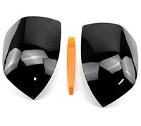 Yurefax 1 paire de couvercles rétroviseurs latéraux en Fiber carbone, for Ford, for Focus, Mk2 2005 - 2008 FD4247424 FD4247423 Couverture de rétroviseur(BLACK No light-1)