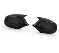 Yurefax 1 paire de garniture boîtier latéral vue arrière, for, E87 E81 E82 E90 E91 E92 E93, couvercle rétroviseur voiture en Fiber carbone ABS Couverture de rétroviseur(BLACK ABS Black)