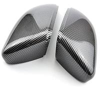Yurefax 1 paire, for VW, for Golf, MK6 R20, for Touran, for, GTI 6, for, R Wing Mirror Cover Caps Couverture de rétroviseur(BLACK Carbon Look black)