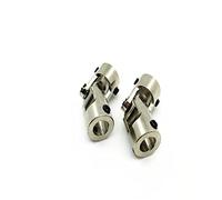 Yurefax 1 pièces 6 à 4 mm 6 à 5 mm 8 à 8 mm accouplements à Cardan à Joint métallique en Acier Inoxydable, for Bateau de Voiture RC Biellette de Bras de Suspension(6 to 4mm 2pcs)