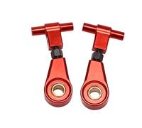Yurefax 2 Paires de Bras de Suspension supérieurs Avant réglables en Alliage d'aluminium et Bras oscillants supérieurs arrière, for Tamiya, for TT02 Biellette de Bras de Suspension(Rot)