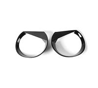 Yurefax 2 pièces capots de lampe, for Jeep, Renegade 2016-2018 couvercle phare autocollants accessoires extérieurs voiture Cache-lentille de phare(Schwarz)
