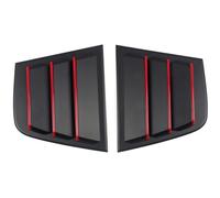 Yurefax 2 pièces de persiennes de fenêtre latérale arrière de Voiture, Volets, Garniture de Pare-Soleil, for Dodge, for Chargeur 2011 - 2021 Persienne de Lunette arrière(Black with Red)