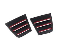 Yurefax 2 pièces de persiennes fenêtre latérale arrière Voiture, Garniture Couverture Stores, for Dodge, for Chargeur 2011 - 2021, Accessoires ABS Persienne de Lunette arrière(Black with Red)