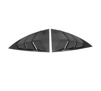 Yurefax 2 pièces Garniture de Couverture Volets persiennes fenêtre latérale arrière Voiture, for Tesla, for modèle Y 2020 2021 Accessoires Style Peint en Fibre Carbone Persienne de Lunette arrière