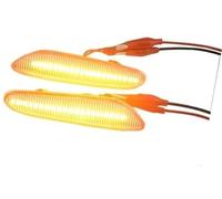 Yurefax 2 pièces marqueur latéral dynamique clignotant indicateur lampe clignotante, pour Bmw E82 E88 E90 E91 E92 E93, pour E60 E61 E84 Indicateur de clignotant(BLACK Crystal White)