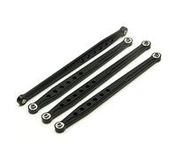 Yurefax 4 pièces Liaison de biellette de Suspension inférieure en Aluminium 1/10, for Axial, for SCX10 SCX049 RC Liens Avant arrière de Voiture sur chenilles Biellette de Bras de Suspension(Schwarz)