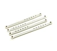 Yurefax 4 pièces Liaison de biellette de Suspension inférieure en Aluminium 1/10, for Axial, for SCX10 SCX049 RC Liens Avant arrière de Voiture sur chenilles Biellette de Bras de Suspension(Silver)