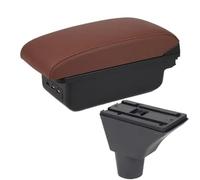 Yurefax Accoudoir central for citroën C3 C4, boîte de rangement centrale, porte-gobelet, accessoires de chargement USB, accessoires de voiture Accoudoir de voiture(BLACK B6 Brown 3usb)