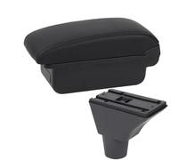Yurefax Accoudoir central for citroën C3 C4, boîte de rangement centrale, porte-gobelet, accessoires de chargement USB, accessoires de voiture Accoudoir de voiture(BLACK A2 Black Line No Usb)