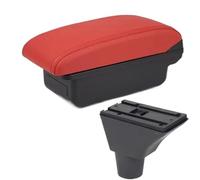 Yurefax Accoudoir central for citroën C3 C4, boîte de rangement centrale, porte-gobelet, accessoires de chargement USB, accessoires de voiture Accoudoir de voiture(BLACK A4 Red No Usb)
