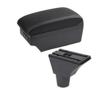 Yurefax Accoudoir central for citroën C3 C4, boîte de rangement centrale, porte-gobelet, accessoires de chargement USB, accessoires de voiture Accoudoir de voiture(BLACK C3 White Line 7usb)