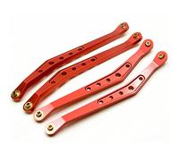 Yurefax Biellette de Changement de Vitesse de Suspension supérieure et inférieure en Alliage d'aluminium, Chenille 1/10 RC, for Axial, for Wraith 90018 Biellette de Bras de Suspension(Upper Red)