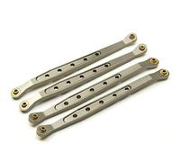 Yurefax Biellette de Changement de Vitesse de Suspension supérieure et inférieure en Alliage d'aluminium, Chenille 1/10 RC, for Axial, for Wraith 90018 Biellette de Bras de Suspension(Lower Titanium)