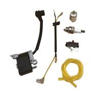 Yurefax Bobine d'allumage magnéto interrupteur d'arrêt bougie tuyau de carburant filtre Kit, for Husqvarna, 136 137 141 142 36 41 pièces tronçonneuse Bobine d'allumage