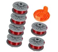 Yurefax Bobine de fil for coupe-bordures Gardena 5364-20, 1,6 mm x 6,1 m, for coupe-bordures Gardena Turbo SmallCut 2401 avec housse, for 05328-20 (6 bobines + 1 housse) Bobine d'alimentation automati