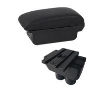 Yurefax Boîte d'accoudoir de voiture, boîte de rangement de Console centrale centrale avec USB, for VW, Touran, Caddy, accessoires de voiture Accoudoir de voiture(BLACK B2 Black Line 3usb)