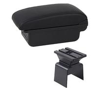 Yurefax Boîte d'accoudoir de voiture, boîte de rangement de Console centrale, style de voiture avec porte-gobelet, accessoires USB, for Peugeot, 307 Accoudoir de voiture(BLACK C1 Black Line)