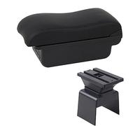 Yurefax Boîte d'accoudoir de voiture, boîte de rangement de Console centrale, style de voiture avec porte-gobelet, accessoires USB, for Peugeot, 307 Accoudoir de voiture(BLACK C2 Black Line)