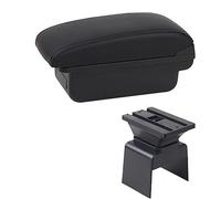 Yurefax Boîte d'accoudoir de voiture, boîte de rangement de Console centrale, style de voiture avec porte-gobelet, accessoires USB, for Peugeot, 307 Accoudoir de voiture(BLACK B1 Black Line)