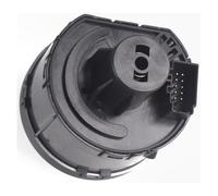 Yurefax Bouton de commande automatique chromé, interrupteur phare, antibrouillard, for VW, Touran, T-ROC Feu antibrouillard(BLACK MQB)