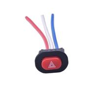 Yurefax Bouton de commutation des feux de danger for moto, Double Flash d'avertissement, lampe de secours, clignotant avec 3 fils, for, Bouton de commutation des feux de détresse