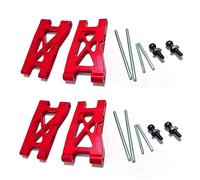 Yurefax Bras de Suspension Avant et arrière en métal, 4 pièces, for Traxxas, for LaTrax, for Teton 1/18 RC, pièces de Mise à Niveau de Voiture, Accessoires Biellette de Bras de Suspension(Rot)