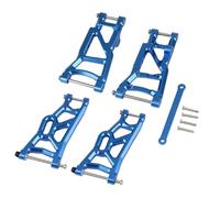 Yurefax Bras de Suspension Avant et arrière en métal et Jeu de Barres d'attache 1/10, for Traxxas, for 2WD Slash 2555 3631 2532 Biellette de Bras de Suspension(Blue)